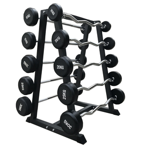 Barbell fixe en caoutchouc, <span class=keywords><strong>barre</strong></span> de <span class=keywords><strong>curl</strong></span> EZ de poids préchargée pour <span class=keywords><strong>la</strong></span> musculation et l'haltérophilie - Product Image 1