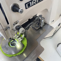 Máquina de coser overlock industrial automática de doble cabezal y cama plana, con pie de arrastre computarizado, de alta velocidad y accionamiento directo RN-430DX2