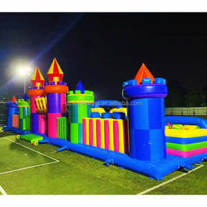 Parc d'attractions <span class=keywords><strong>gonflable</strong></span> commercial géant pour enfants et adultes, avec château <span class=keywords><strong>gonflable</strong></span>, toboggan et parcours d'obstacles - Product Image 3