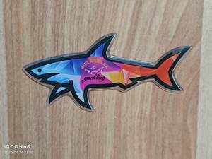 快速交货鲨鱼自动拼贴耐用四色紫外印花铭牌标签防伪水晶牌匾装饰 - Product Image 4