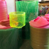 Ensembles de grosse caisse de taille réelle personnalisés en usine Youyizuo Tube acrylique coloré coquille de tambour support en verre Plexi pied de sol Tom caisse claire ensemble