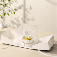 Caja de Pastel Transparente Portátil para Celebridades de Internet, Caja de Postre Gruesa y Creativa para Empacar Repostería