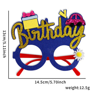 <span class=keywords><strong>Buon</strong></span> <span class=keywords><strong>compleanno</strong></span> scatta foto occhiali di scena per bambini festa simpatici occhiali di feltro di plastica felice cartone animato festa di <span class=keywords><strong>compleanno</strong></span> fornitore - Product Image 1