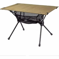 Table de camping portable et légère en aluminium, design compact et pliable, mobilier d'extérieur avec fonction latérale pour tente de plage