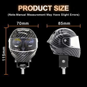 ไฟสปอร์ตไลท์ LED สำหรับมอเตอร์ไซค์ 18W สองสี ไฟหน้าแบบสองดวง ไฟตัดหมอกสำหรับมอเตอร์ไซค์ รถบรรทุก - Product Image 2