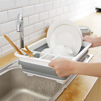 Égouttoir à vaisselle pliable de haute qualité, égouttoir à vaisselle portable, plateau de rangement