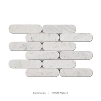 Collection de mosaïques en marbre blanc Bianco Carrara Centurymosaic, mosaïque de sol et de mur polie, crédence de cuisine en marbre, vente en gros