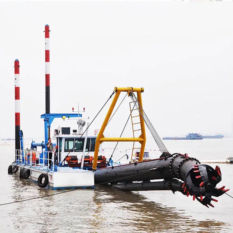 नदी सफाई मशीन उपकरण 8 इंच रेत कटर सक्शन ड्रेजर पोत रेत निकर्षण