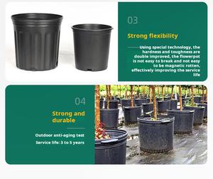 Pots en plastique noir de 1 à 25 gallons, vente en gros, moulage par injection, jardinières de pépinière pour pots en plastique de pépinière de jardin - Product Image 5