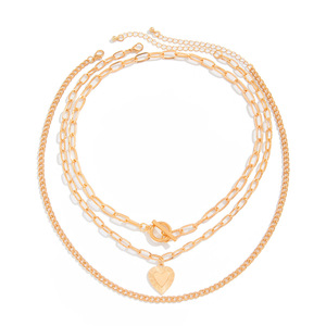 Collana con ciondolo cuore romantico alla moda girocollo gioielli fatti a mano placcato oro regalo per gli amanti - Product Image 6