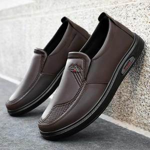 Chaussures de sport pour hommes grandes tailles, transfrontalières, en gros, tissées, respirantes, à enfiler, pour la course et le quotidien, été, couleur unie - Product Image 5