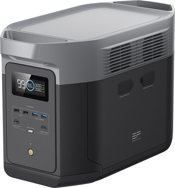 Delta 2 Max 2kwh 2400W Portable Power Station Fast Charging Expandable to 6144Wh External Battery Jump Starter
