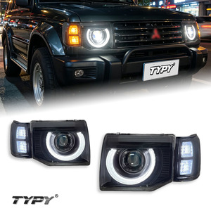 TYPY for 1992-1996 Mitsubishi Pajero headlight assemblies: LED lens conversion for <b>daytime</b> <b>running</b> <b>lights</b> and turn signals - Product Image 1