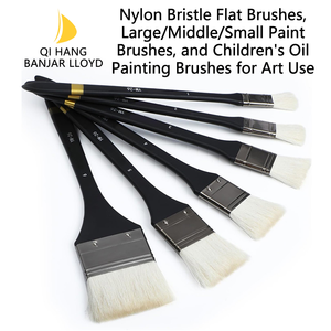 แปรงทาสีหม้อน้ำด้ามไม้ยาวทรงหางบีเวอร์ ขนแปรงทำจากขนแกะ สำหรับทาสีผนังหลายมุม - Product Image 5