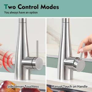 Robinet de cuisine à induction sans contact avec douchette extractible – Vente directe usine - Product Image 2