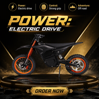 Moto tout-terrain électrique 2000W 48V avec batterie au lithium, transmission centrale, double suspension, pour adultes, OEM ODM