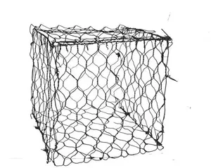 2x1x1 High Zinc Coated Hot Dipped Galvanized Gabion Hexagonal Wire Mesh Stone Boxes For Fence Wall Cage