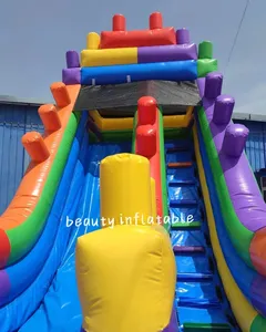 Commercial 18ft Lego Slide Inflatable Water Slide For Kids Party