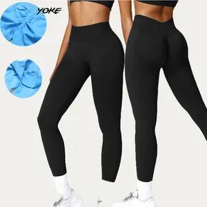 2023 Full Length Leggings With Pockets In Black Women Running Tight Fit Seamless Yoga Pants