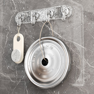 Yimijia Bathroom Hooks 6 Hangers Adhesive Wall Mount No Drill Modern Design For Kitchen Bedroom Bathroom Hook Rack - Product Image 3