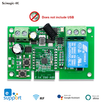 Module de relais sans fil EWeLink Wifi Switch DC 12v 24v 32v à actionnement progressif/autobloquant, automatisation de la maison intelligente pour l'accès aux portes, Alexa, Google