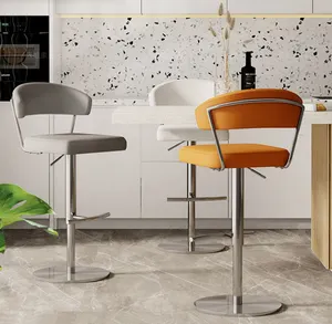 Swivel Bar Stool with Soft Cushioned Seat Ideal for Bars or Counters