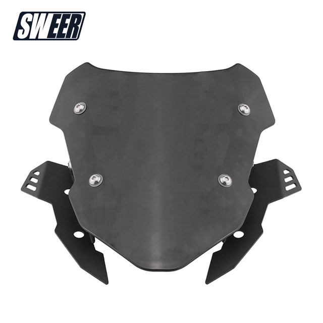 For 19-24 Yamaha Motorcycles Mt15 Mt 15 Accessories Front Windshield Deflectors Aluminum Alloy Windshield Hood