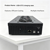 Châssis d'équipement USB OTG 20 ports avec support de ventilateur de refroidissement et station de charge pour ferme de téléphones, synchronisation multi-appareils, noir JYWD