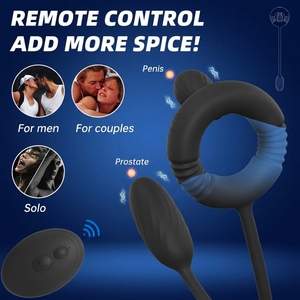 Vibromasseur anal à 10 vitesses avec télécommande, rechargeable par USB, anneau vibrant pour pénis, masseur de prostate, stimulation clitoridienne et du point G - Product Image 4