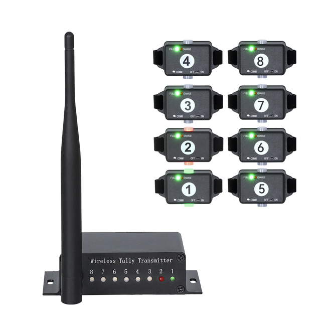 JJTS 8 Users Tally Light Wireless Tally System for Switcher CCU Wireless Tally Light
