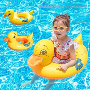 Fabricantes Stock de pato amarillo inflable PVC niños pato inflable barco al por mayor bebé natación anillo para piscina de agua - Product Image 1