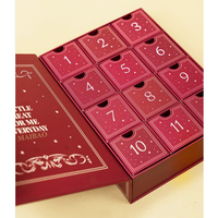 Boîte de calendrier de l'avent de Noël de luxe avec logo personnalisé, boîte en carton, papier, calendrier du Ramadan, boîte à chocolat, boîte à bonbons, distributeur de bonbons