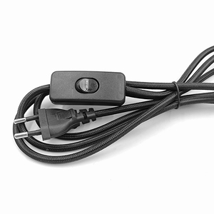 EU trong nhà dây đèn chủ ánh sáng ổ cắm 303 chuyển đổi bện dây E14 nử<span class=keywords><strong>a</strong></span> răng Himalaya Muối đèn cơ sở đứng dây cáp điện - Product Image 2