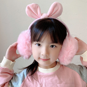 Couvre-oreilles pour petites filles, accessoire d'hiver, en fourrure, joli et chaud, 1 pièce - Product Image 6