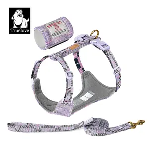 Truelove Harris Collection Deluxe Dog and Cat Harness, Leash, Pop Bag - Superior Pet Accessory Set
