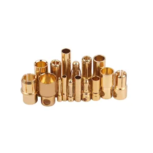 10pcs amass Banana Plug 2mm 3mm 3.5mm 4mm Bullet Female Male Connectors 5mm 5.5mm 6mm 6.5mm 8mm Gold Plated Copper RC Parts Head