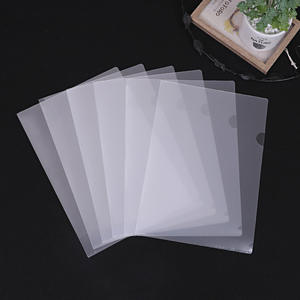 Presse-papiers personnalisé imprimé en plastique clair Transparent Doc porte-papier fichier A4 taille translucide PP <span class=keywords><strong>L</strong></span>-forme dossier - Product Image 6