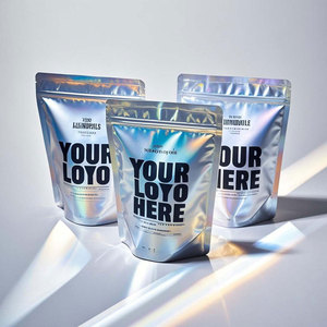 Custom Printing 3.5g Smell Proof Laser Mylar <b>Bag</b> Holographic PET Food Packaging Edibles Gummies <b>Bag</b> for Herb Tobacco - Product Image 2