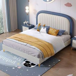 <span class=keywords><strong>Cama</strong></span> de almacenamiento de <span class=keywords><strong>estilo</strong></span> princesa moderna para niñas y niños, juego de <span class=keywords><strong>cama</strong></span> de cuero de alta calidad para niños con almacenamiento para dormitorio - Product Image 2