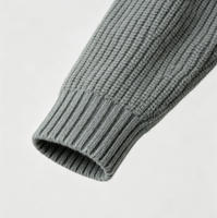 Cardigan en tricot de coton pour homme à manches longues, col montant et fermeture éclair robuste – Vente en gros