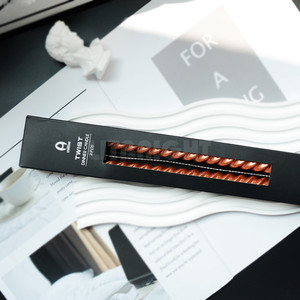 Lüks mum ışığı akşam yemeği Spiral konik vernik ev mum dekorasyon noel için 8 inç 2 adet Set sopa mum - Product Image 5