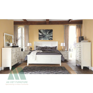 Conjuntos de dormitorio de madera modernos de alta calidad Vietnam OEM ODM muebles para el hogar para hoteles armarios aparadores al por mayor fabricados - Product Image 4