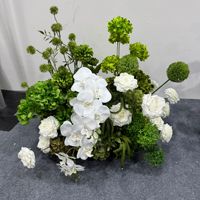 Meerkleurige kunstzijde bloemenrij voor bruiloft gangpad tafeldecoratie evenement decoratie