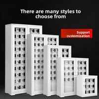Casiers à téléphones portables personnalisables avec portes en verre verrouillables et capacité de charge, adaptés aux écoles, hôtels et centres commerciaux