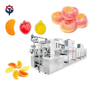 صنع في الصين خيارات رائعة سهل الاستخدام آلة حلوى هلامية لينة خط إنتاج حلوى فيتامين المطاطي