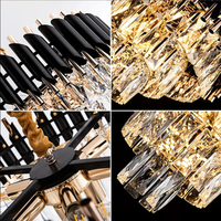 Lustres suspendus LED dimmables de grande taille en cristal, style nordique moderne, pour hôtels, escaliers, mariages et salons