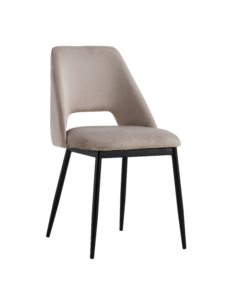 Silla de Comedor de Lujo de Estilo Contemporáneo con Respaldo, Asiento de Tela y Metal para Muebles de Hotel, Restaurante y Cafetería - Product Image 1