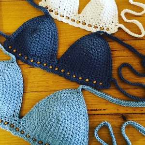 Bikini élégant fait main en coton coloré naturel au crochet Dai de haute qualité - Product Image 1