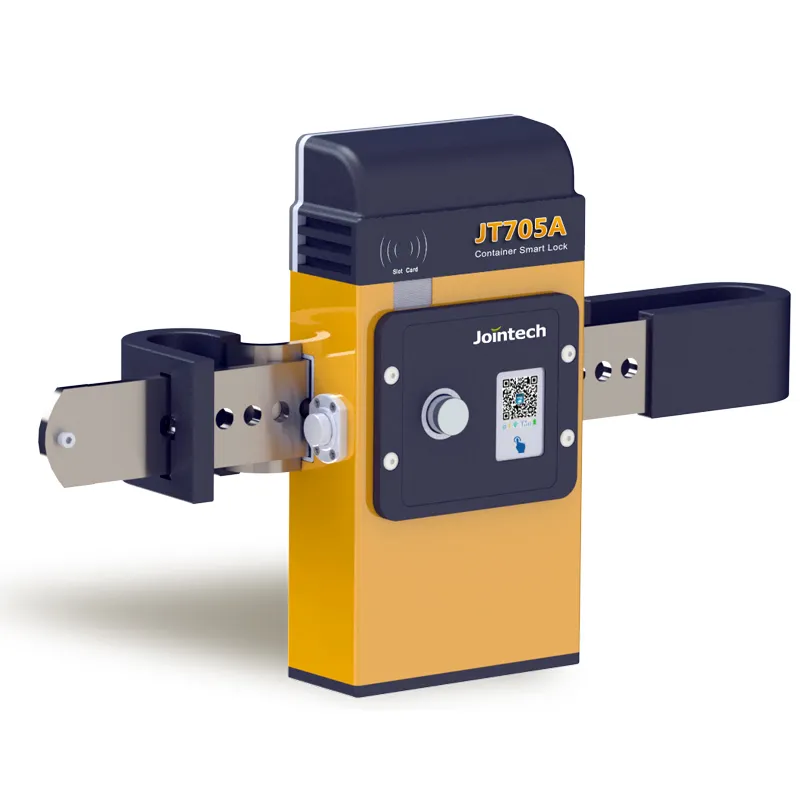 GPS container lock tracker JT705 lock unlock by QR code on site and SMS software APP remotely