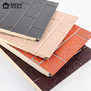 Panneau sandwich en PU sculpté en métal de qualité supérieure Panneaux structurels isolés pour revêtement mural <span class=keywords><strong>extérieur</strong></span> <span class=keywords><strong>Façade</strong></span> de bâtiment décorative - Product Image 1